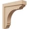 Ekena Millwork 5"W x 20"D x 20"H Thin Warren Rough Cedar Woodgrain TimberThane Corbel, Primed Tan CORUR05X20X20WARRCPR - alternate 1